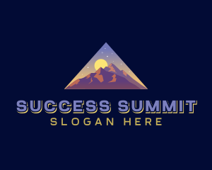 Triangle Mountain Peak logo design