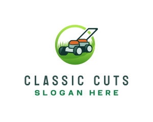 Grass Lawn Mower logo design