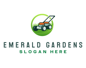 Grass Lawn Mower logo design