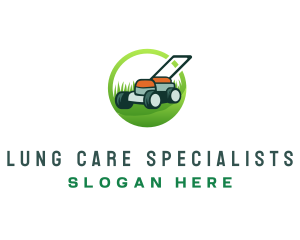 Grass Lawn Mower logo design