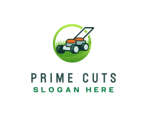 Grass Lawn Mower logo design