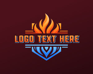 Air Conditioning - Fire Ice Cooling logo design