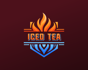 Fire Ice Cooling logo design