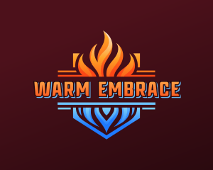 Fire Ice Cooling logo design