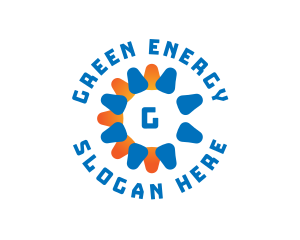 Renewable Solar Energy Power  logo design