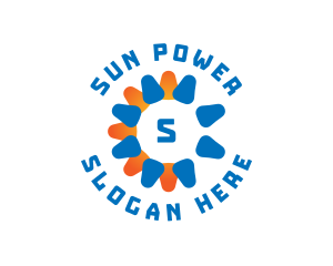 Renewable Solar Energy Power  logo design