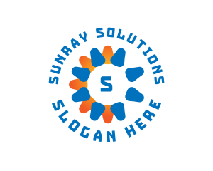 Sunray - Renewable Solar Energy Power logo design