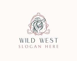 Buckaroo - Western Fashion Cowgirl logo design