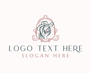 Saloon - Western Fashion Cowgirl logo design