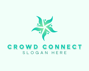 Crowd - Community Group People logo design