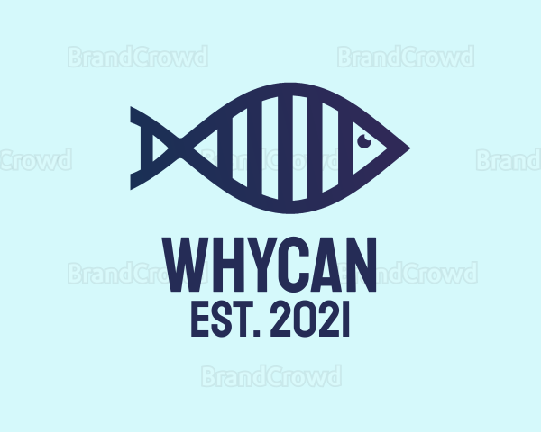 DNA Fish Outline Logo