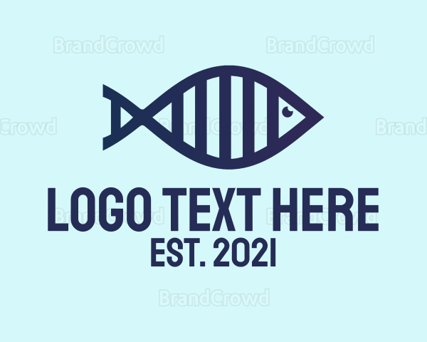 DNA Fish Outline Logo