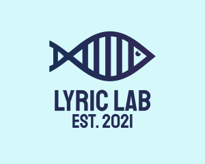 DNA Fish Outline  logo design