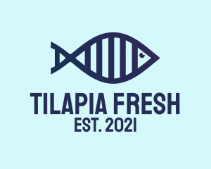 Tilapia - DNA Fish Outline logo design