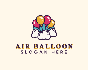 Balloon - Clouds Party Balloon logo design