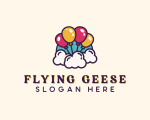 Party Store - Clouds Party Balloon logo design