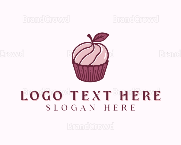Apple Cupcake Bakery Logo