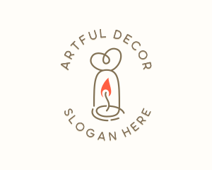 Lovely Candle Decoration logo design