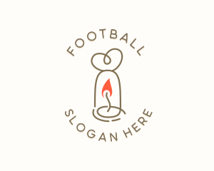 Spa - Heart Candle Decoration logo design