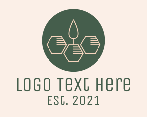 Hexagon - Beeswax Candle Decor logo design