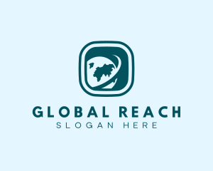 Globe Geography Map logo design