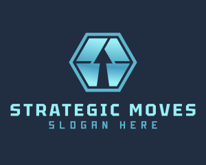 Hexagon Arrow Freight logo design