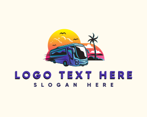 Ride - Tropical Tour Bus logo design