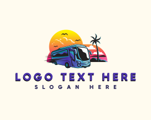 Bus - Tropical Tour Bus logo design