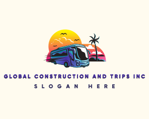 Tropical Tour Bus logo design