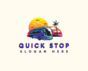 Tropical Tour Bus logo design