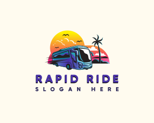 Tropical Tour Bus logo design