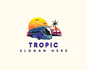 Tropical Tour Bus logo design