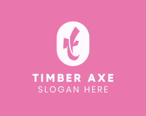 Pink Feminine Letter T logo design