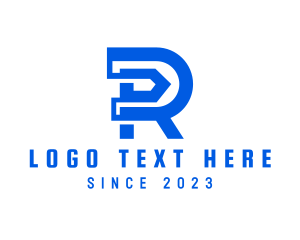 Container - Courier Warehouse Letter R logo design