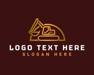 Digger - Excavator Backhoe Digger logo design