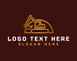 Contractor - Excavator Backhoe Digger logo design