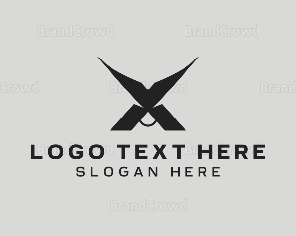 Oxen Horn Letter X Logo