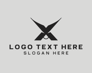Restaurant - Oxen Horn Letter X logo design