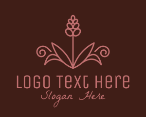 Floral - Hyacinth Flower Plant logo design