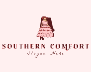 Southern Belle Dress Alabama logo design