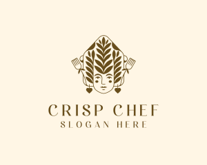 Organic Woman Chef logo design