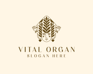 Organic Woman Chef logo design