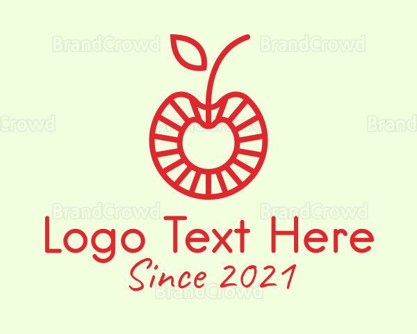 Minimalist Red Cherry Logo