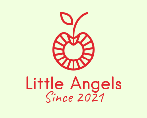 Juicy - Minimalist Red Cherry logo design
