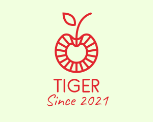 Red - Minimalist Red Cherry logo design