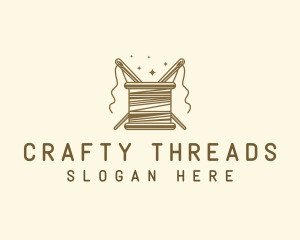 Sewing Needle  Yarn logo design