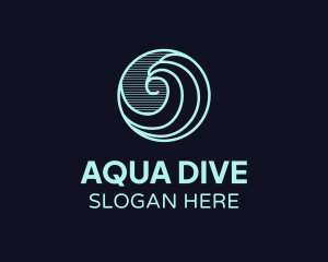 Water Wave Icon logo design