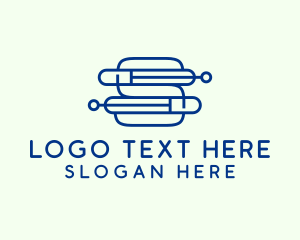 Techology - Electronic Digital Letter S logo design