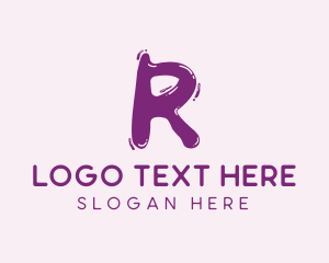 Flavored Drink - Liquid Soda Letter R logo design