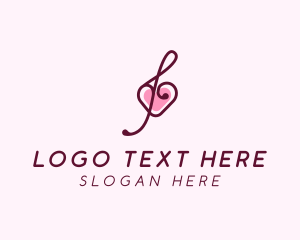 Musical Heart Note Logo